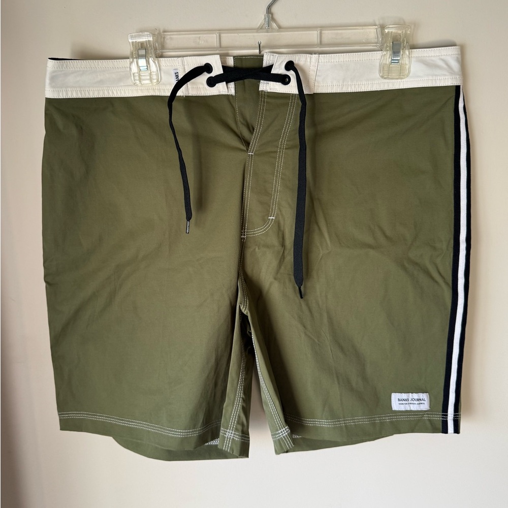 Banks Journal Men’s Haven-Boardshort. Color Vine Green.  NWT